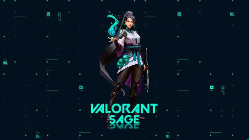 Обои valorant sage от thearty (шалфей, valorant, компьютерные игры, игры 2020, 2020 games)