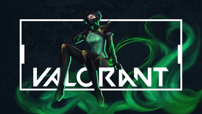 Valorant Event Poster: Dark Graphics with Green Accents