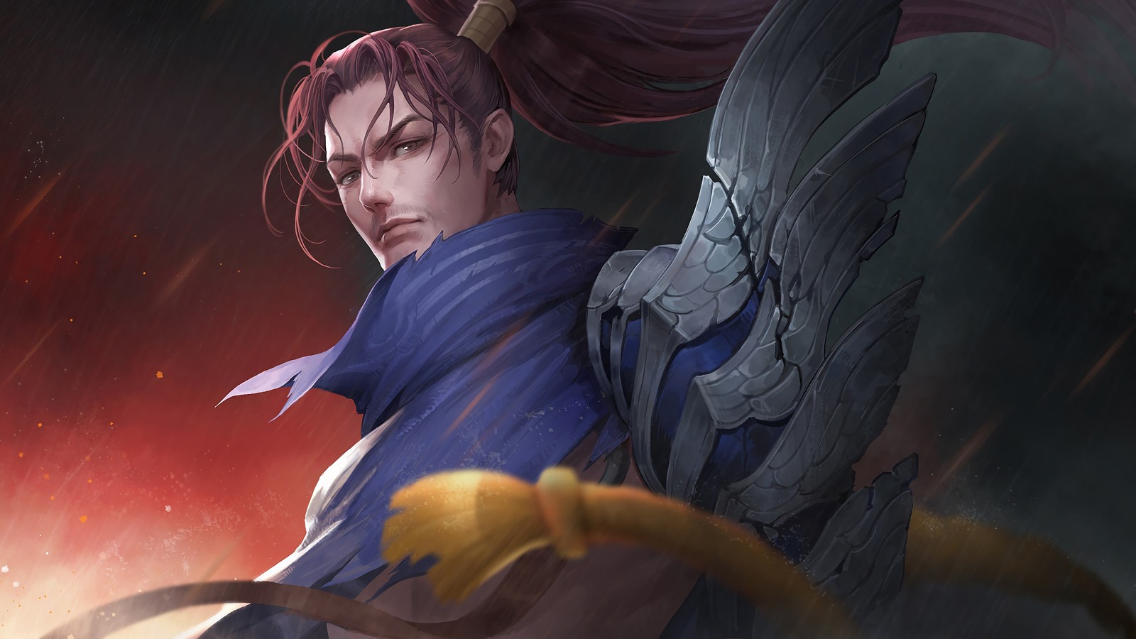 Скачать обои yasuo, lol, league of legends, видеоигра