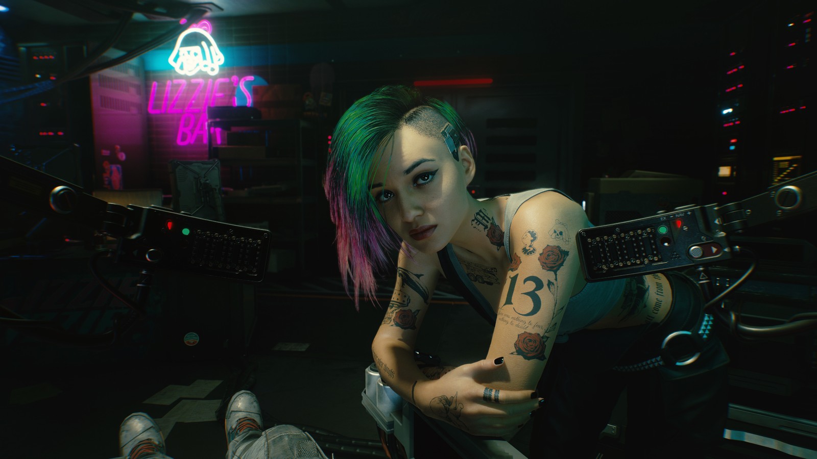 Скачать обои джуди альварес, judy alvarez, панк рок, cyberpunk 2077, xbox series x