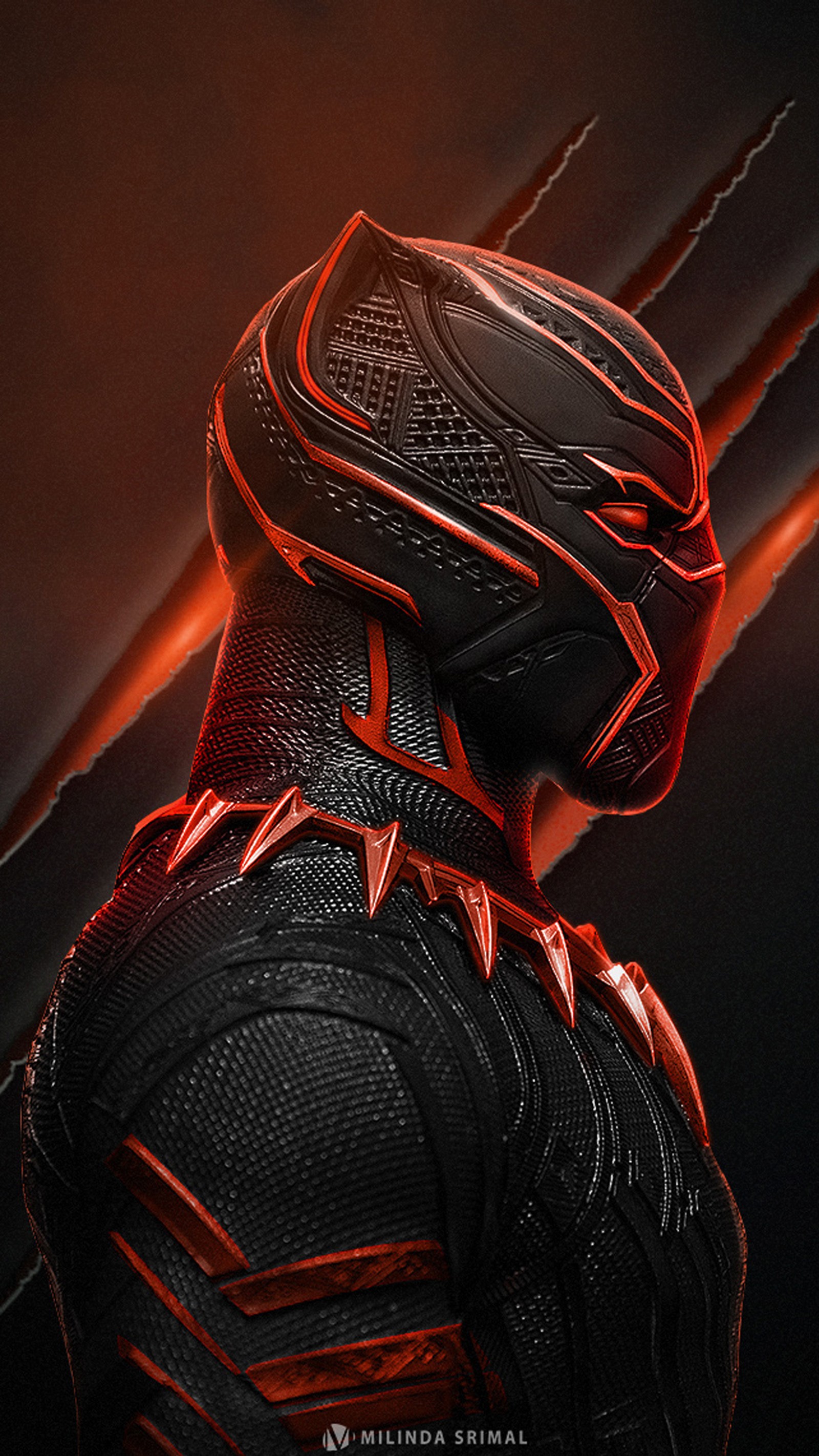 black, black panther, effect, marvel, movie wallpaper