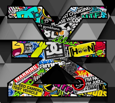 lck, logotipo, stickerbomb