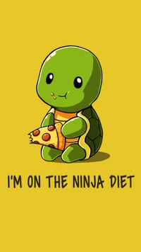 régime, ninja, pizza, dictons, tortue