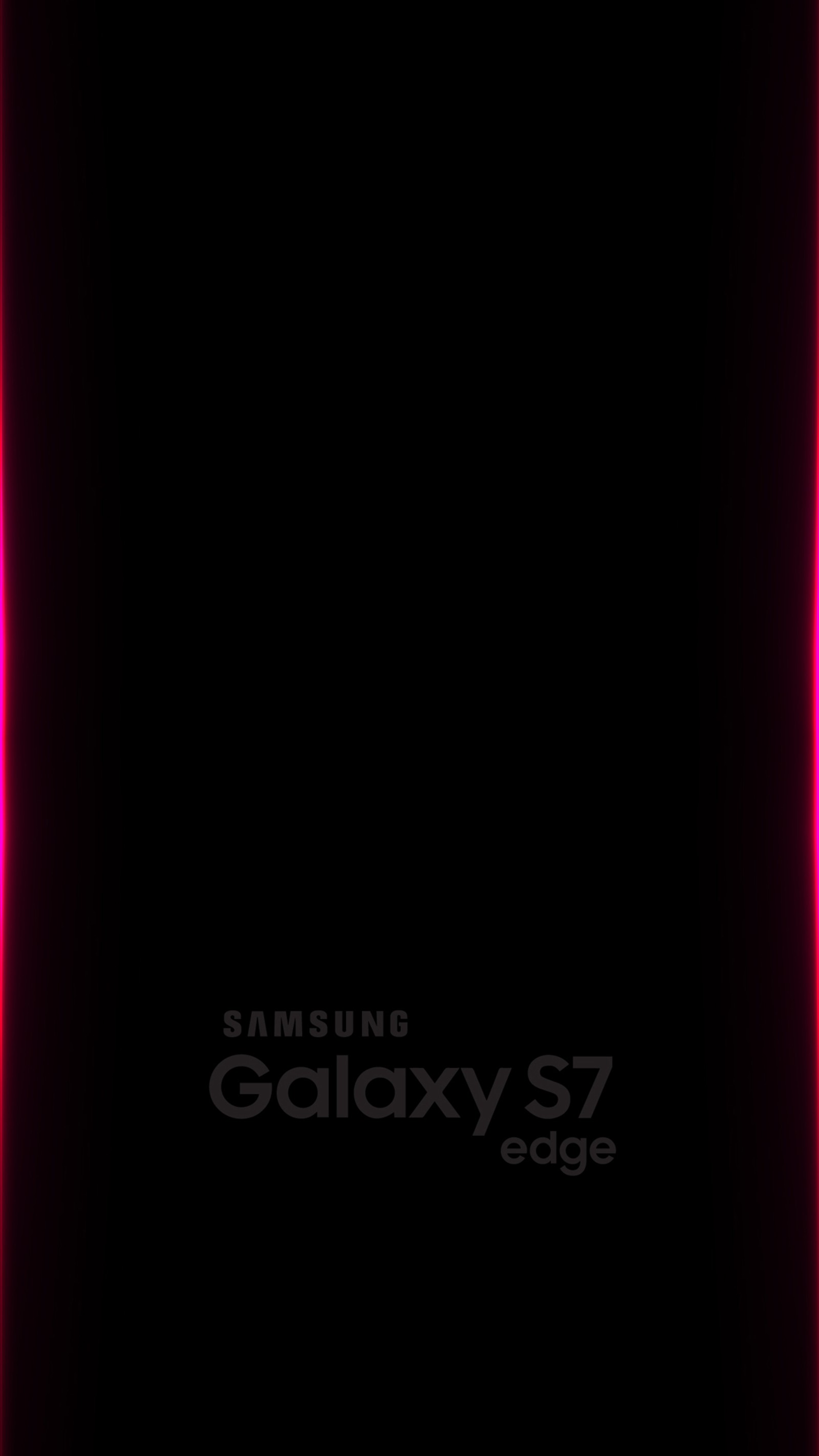 A close up of a cell phone with a neon frame (edge, edge wallpaper, galaxy s7 edge, s7, samsung)