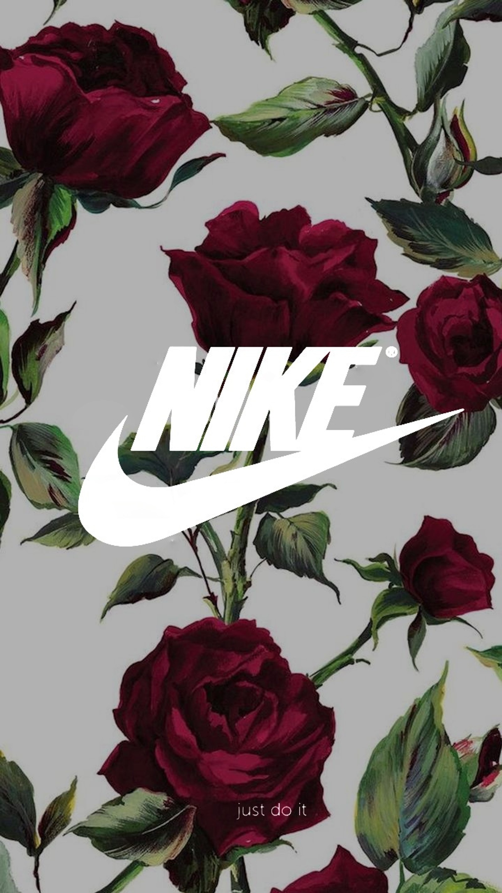 nike, roses wallpaper