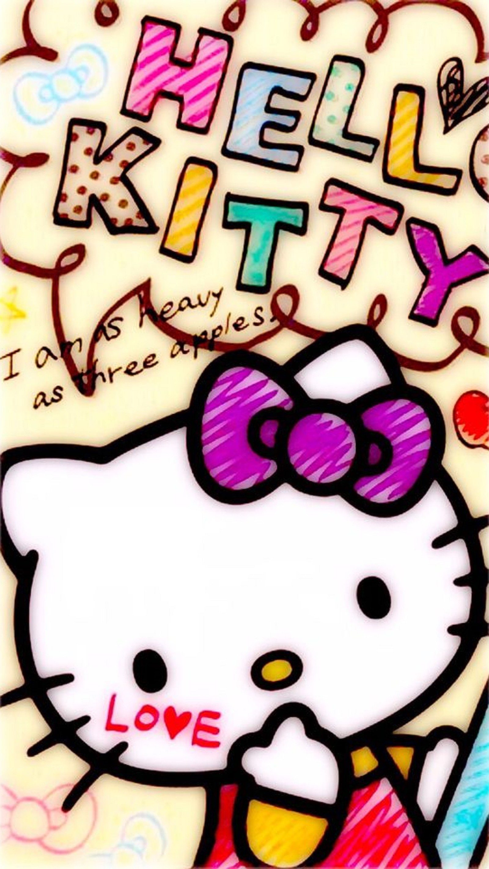 Hello kitty es un personaje de dibujos animados con un corazón y un lazo (caricatura, hello kitty)