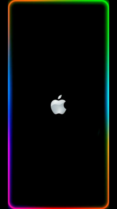 apple, black, color edge, colorful, edge