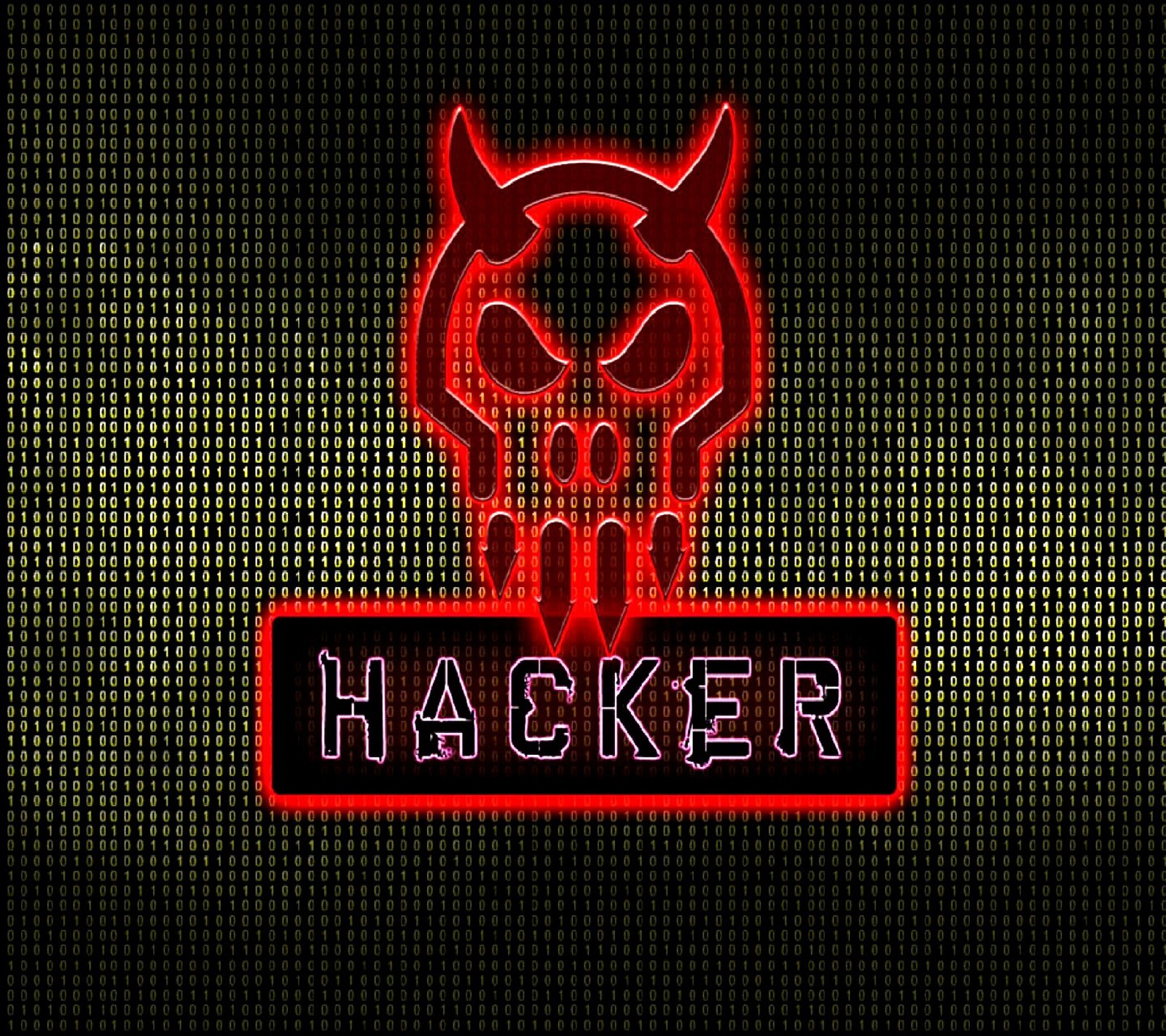 Um close em um logotipo vermelho e preto em um fundo verde (hacker)