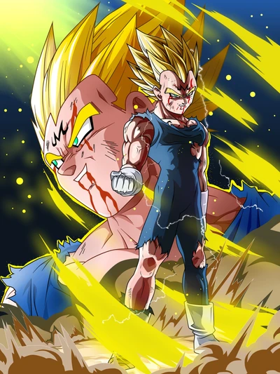 majin, vegeta, dbz