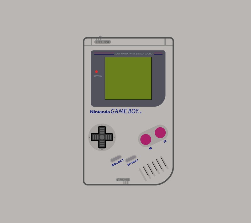 Близкий план игровой консоли с зеленым экраном (игры, gaming, graygameboy)