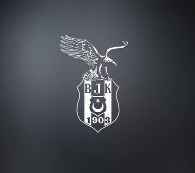 BJK Logo with Eagle Emblem on Dark Background