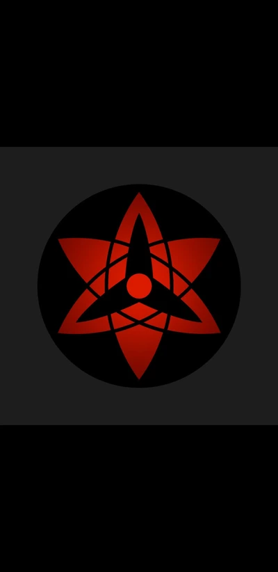 Uchiha-Clan-Symbol mit Design des ewigen Mangekyou Sharingan