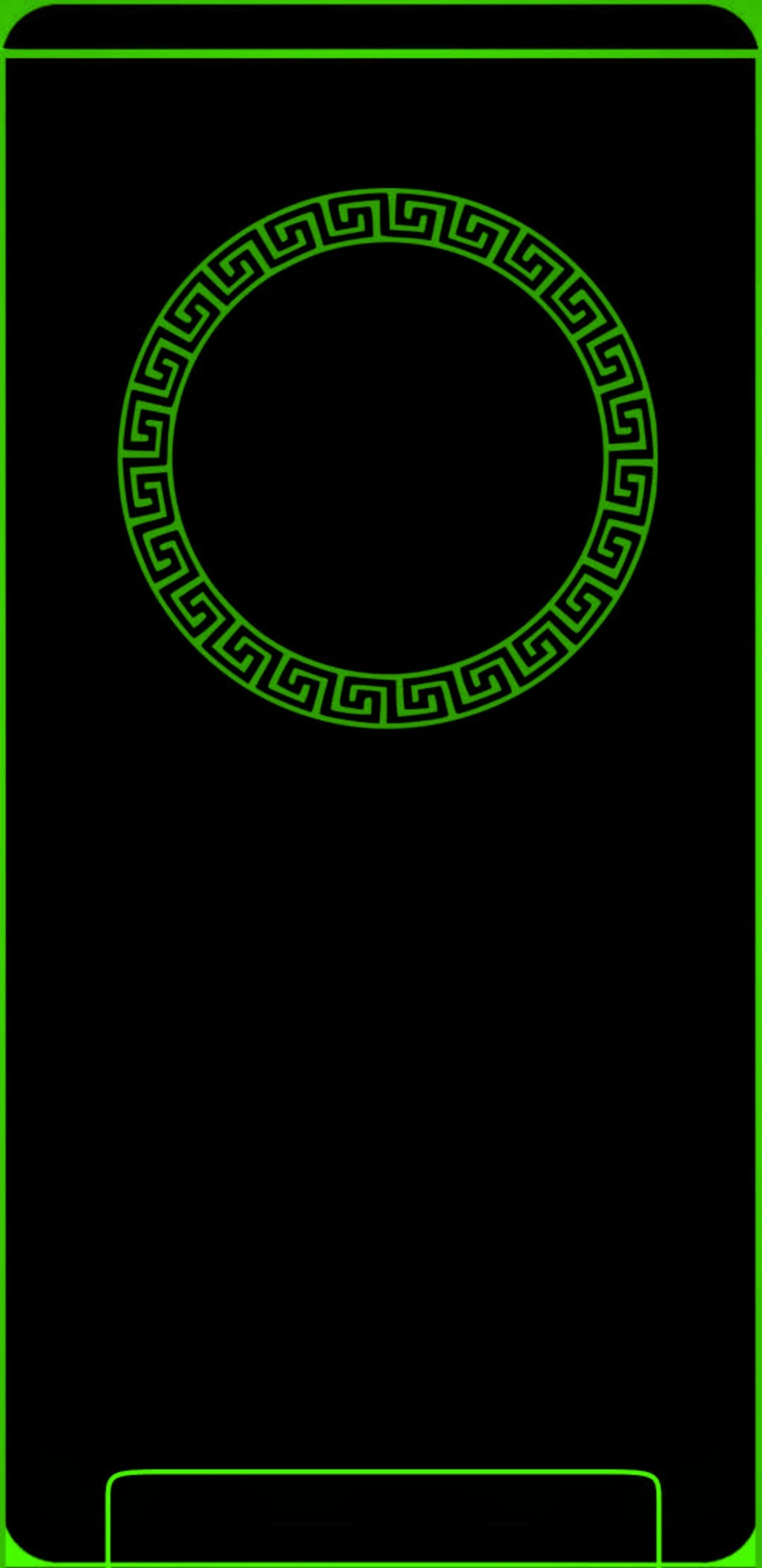 A green frame with a greek pattern on it (best, black, cool, edge, green)