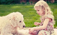 Adorable Bond: A Girl and Her Goldendoodle Puppy