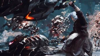 Dante se envolve em uma batalha épica contra adversários demoníacos em Devil May Cry 5