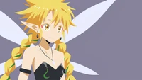 Luminous Lamrys from "That Time I Got Reincarnated as a Slime" with vibrant yellow hair and enchanting wings.