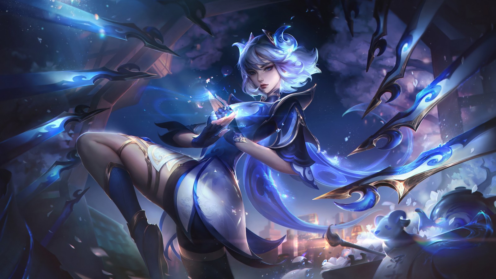 Téléchargez le fond d'écran porcelaine, irelia, peau, league of legends, jeu vidéo