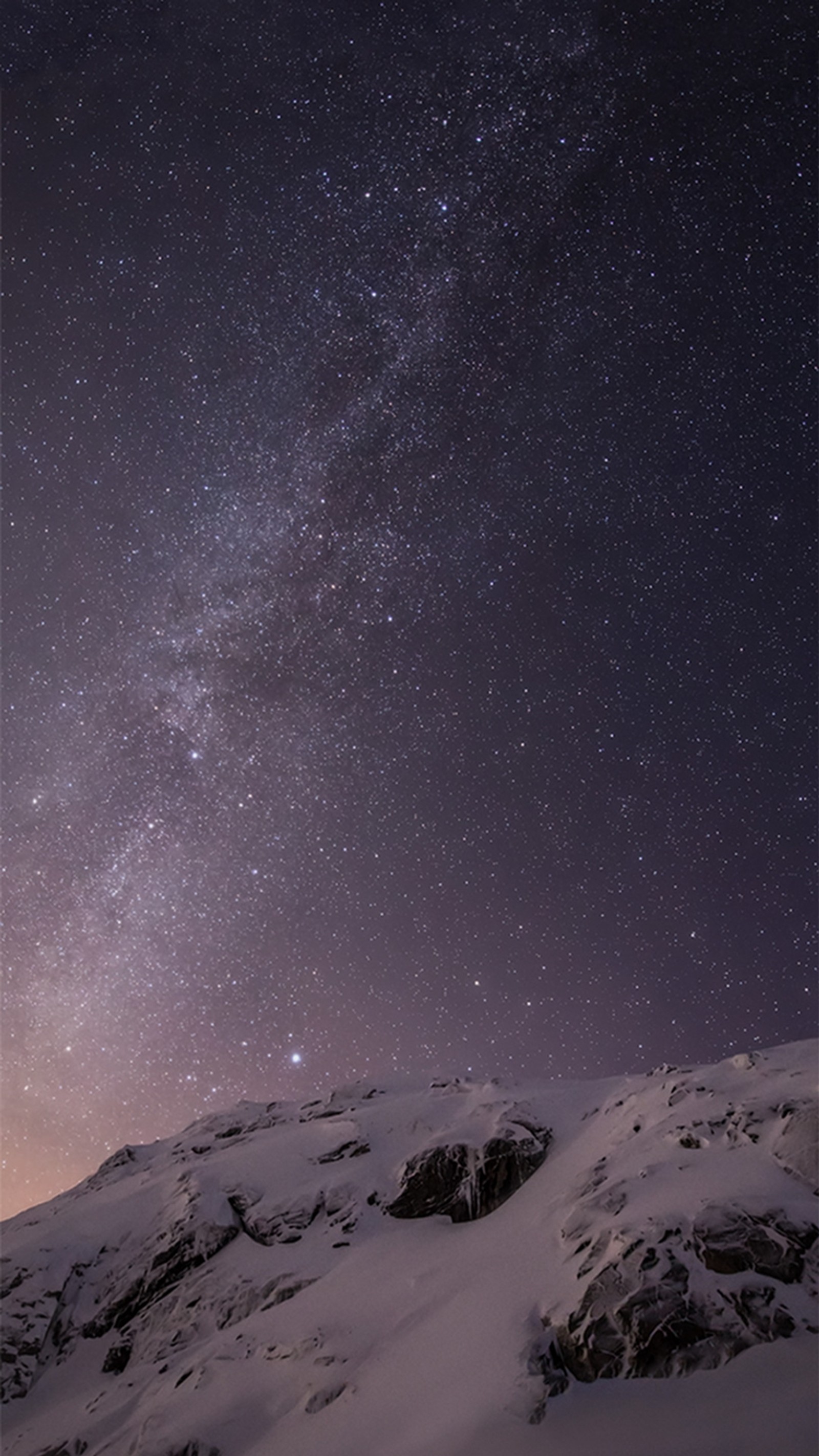 Téléchargez le fond d'écran pomme, ios, montagne, nuit, ciel