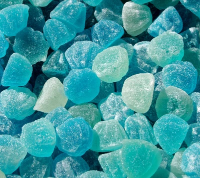 Colorful Sugar Candy Rocks in Vibrant Shades of Blue and Green