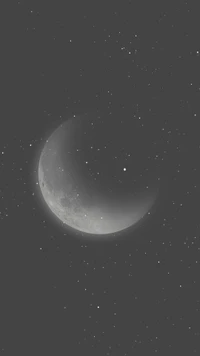 2017, negro, luna, noche, estrellas