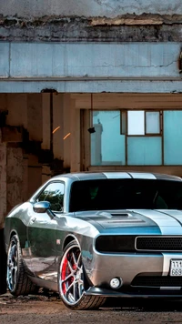 car, dodge challenger, hd, muscle cars, road