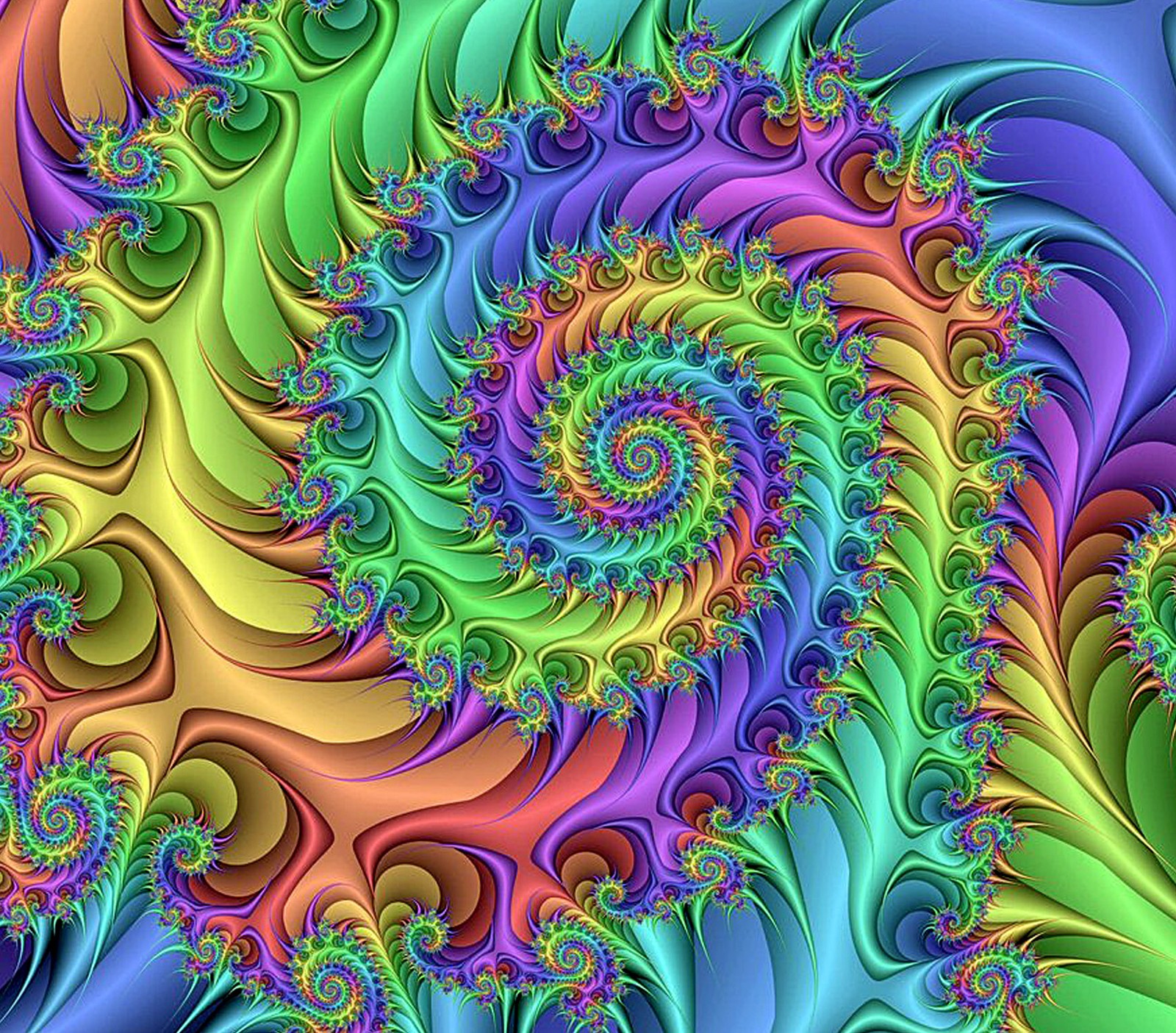 Ein computer-generiertes bild eines spiralförmigen designs (farbe, hintergrundbild)