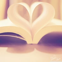 libro, lindo, corazón, amor