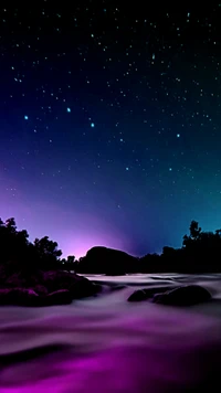 night, sky, starry wallpaper