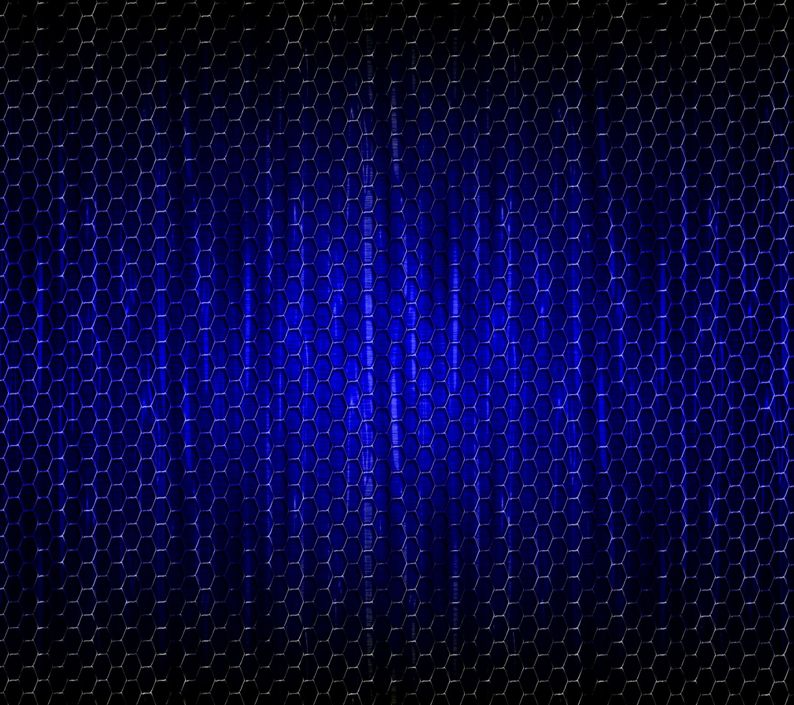 A blue curtain with hexagonal mesh pattern on it (abstract, carbon, color, colour, gs5)