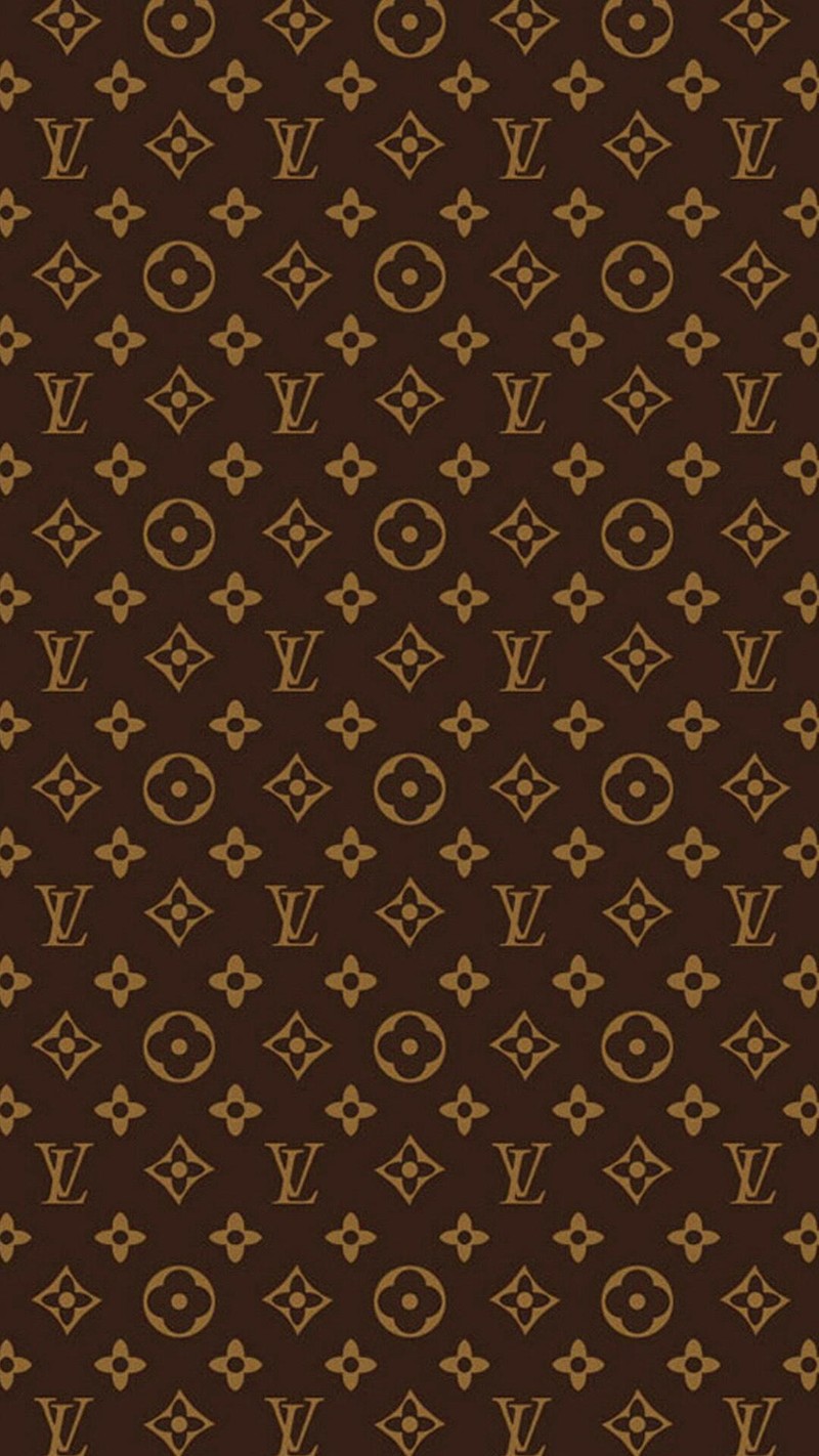 Коричневая и золотая поверхность louis vuitton на черном фоне (дизайнер, мода, луи виттон, louis vuitton)