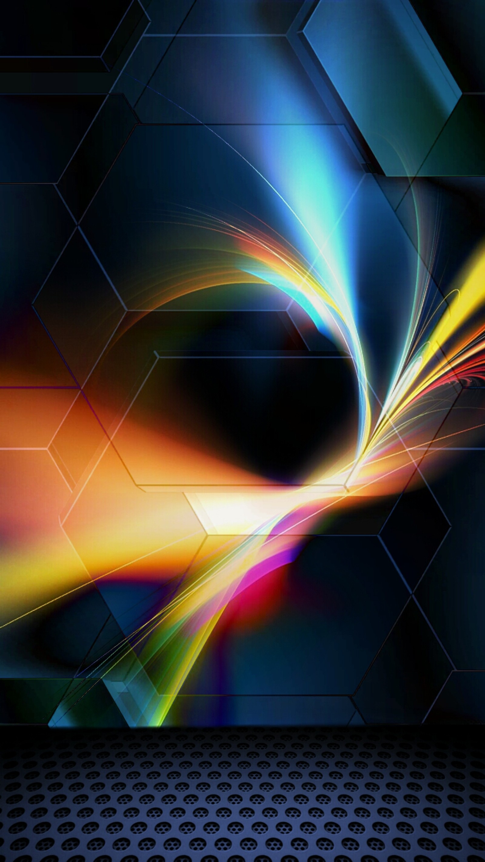 Abstract background with a colorful design and a black background (abstract, art, blue, colorful, light)