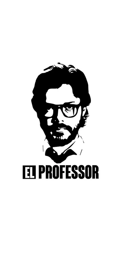 El Professor - Iconic Black and White Portrait from La Casa de Papel