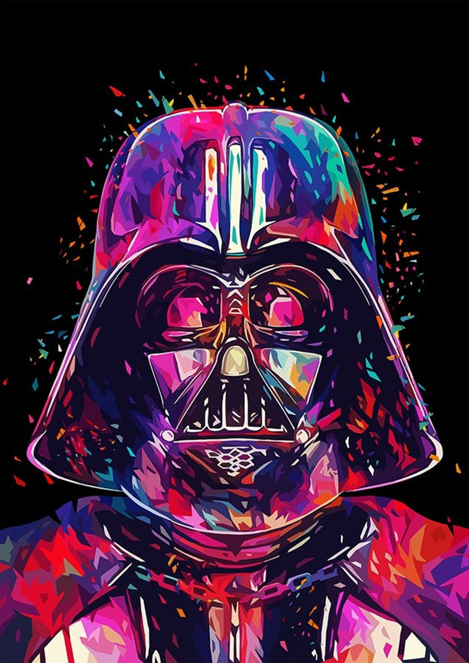 Darth vader star wars poster (darth vader, pop art, star wars)