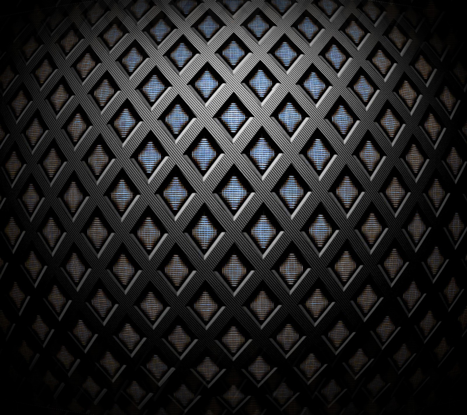 A close up of a metal surface with a pattern of squares (3d, abstract, hd, iron, metal)