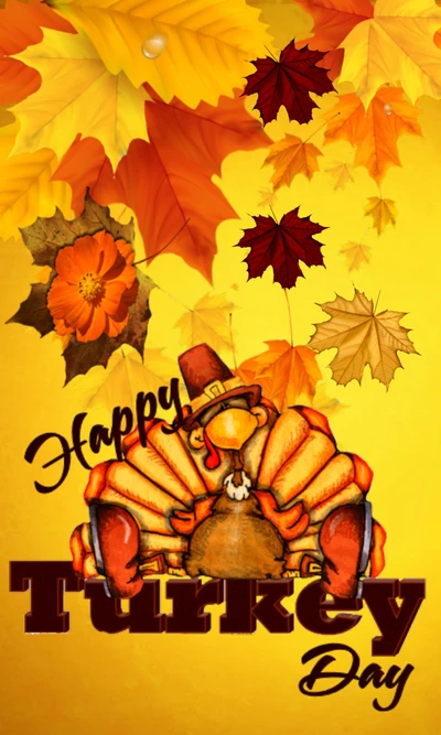 autumn, cartoon, happy turkey day, leaf