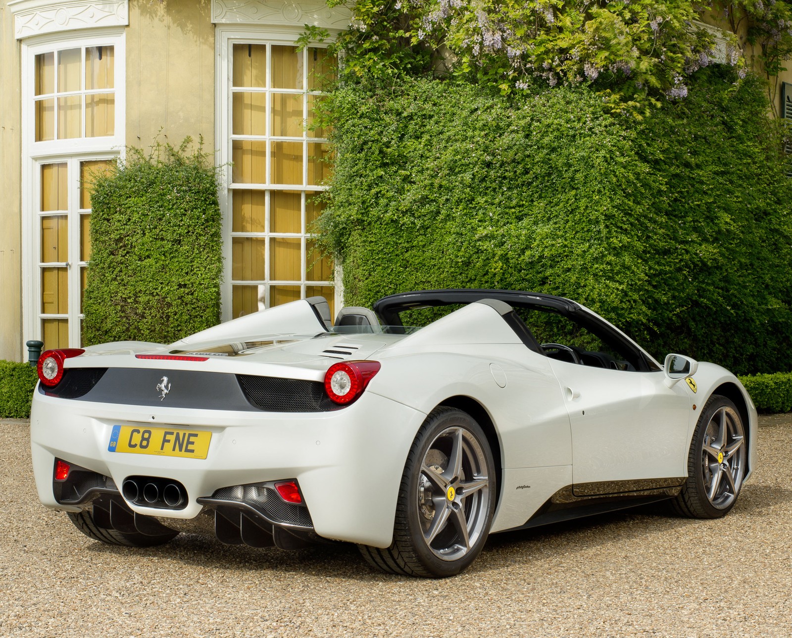 Téléchargez le fond d'écran 458, roadster, blanc