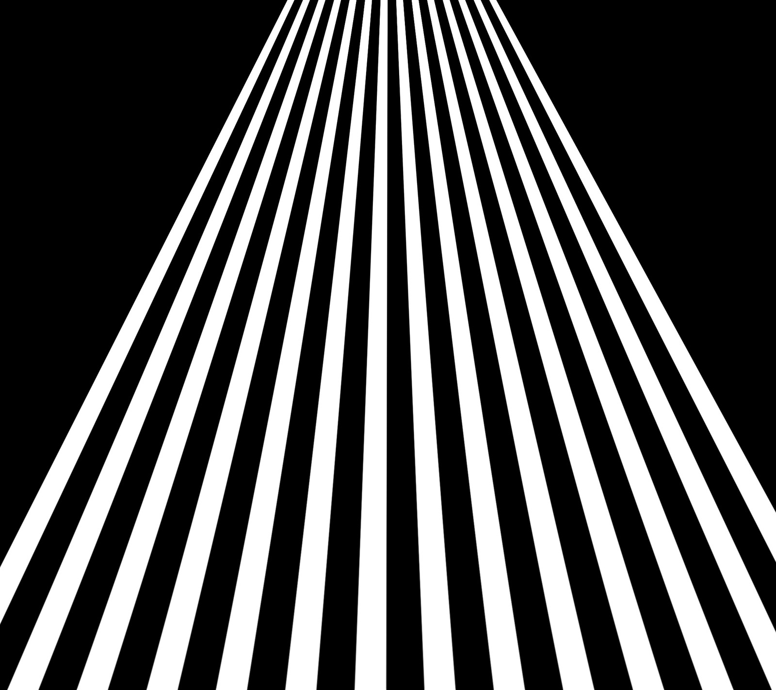 A close up of a black and white striped building with a clock (abstract, black, lines, white)