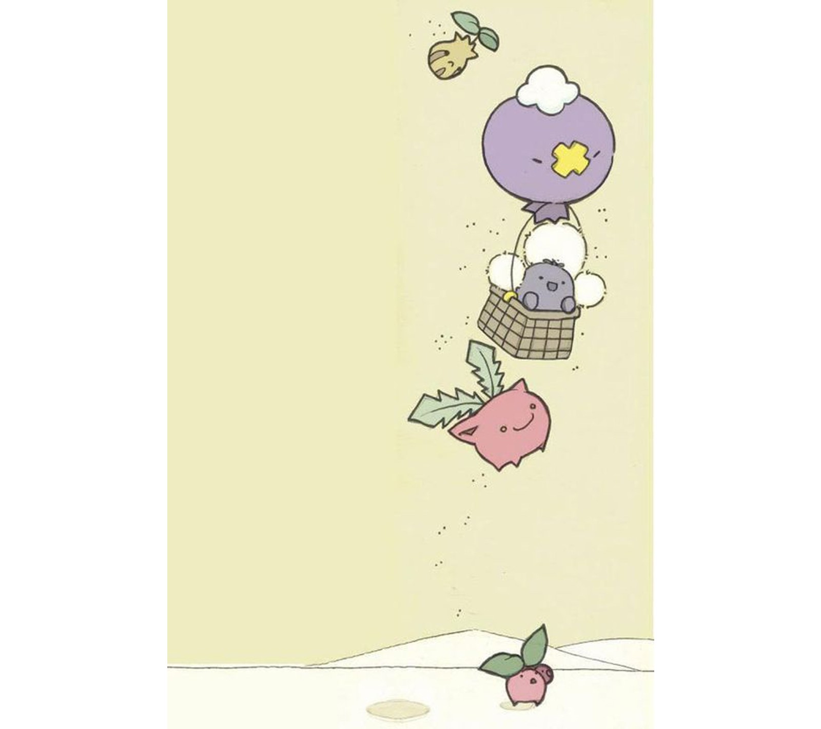 Baixar papel de parede drifloon, hoppip, pokémon, pokemon, soulnotsoldier