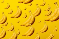 Vibrant Yellow Bananas on a Bright Background