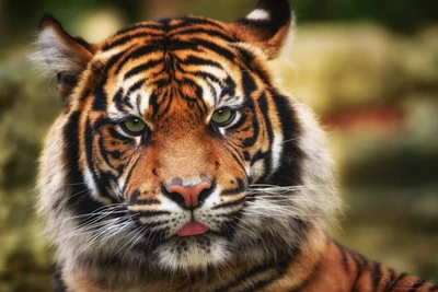 Primer plano majestuoso de un tigre: El depredador supremo en impresionante detalle