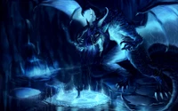 Epic Battle with a Mythical Dragon in a Dark Fantasy Realm