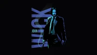 john wick, amoled, schwarzer hintergrund, illustration, keanu reeves als john wick