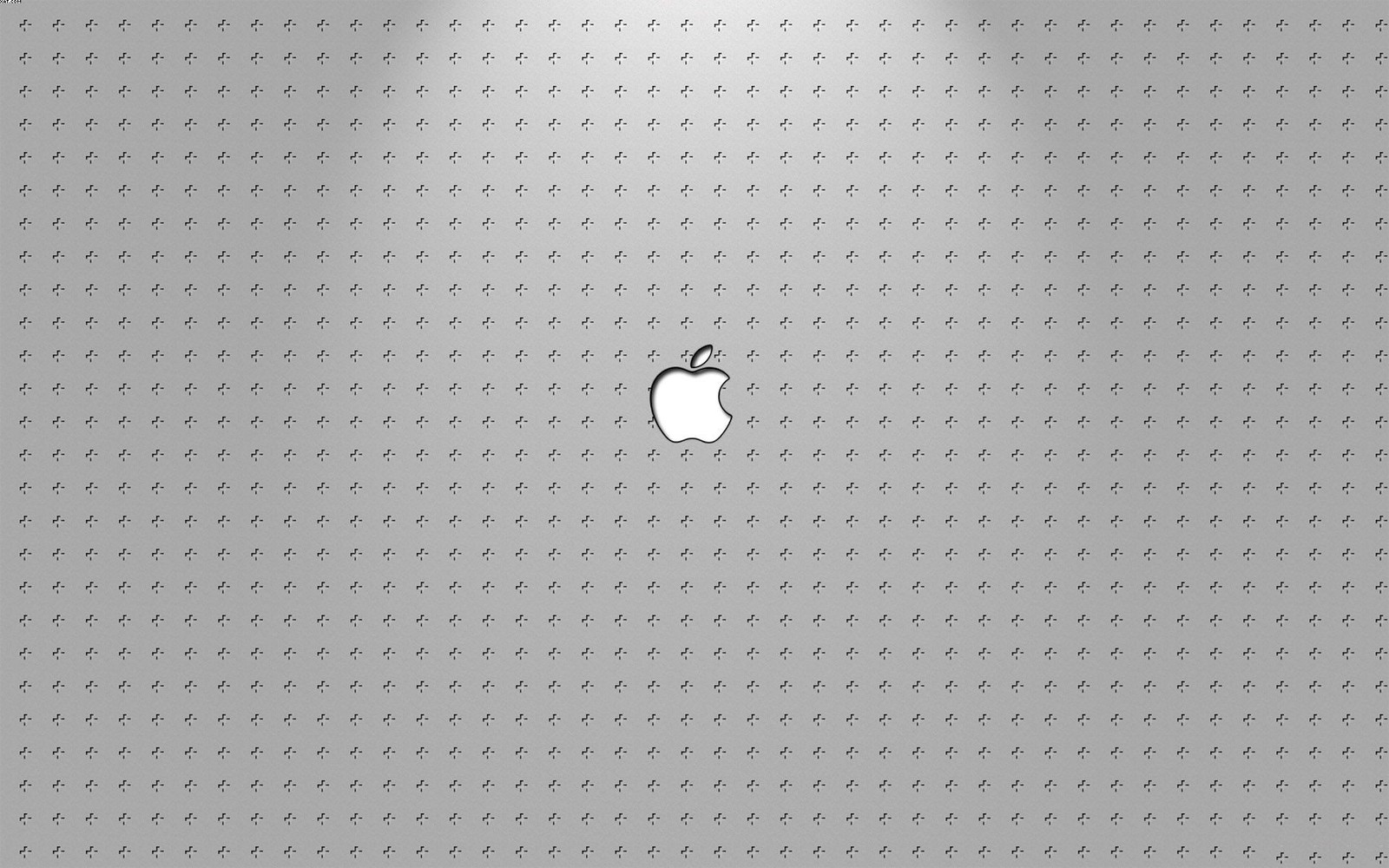 Apple logo on a gray background with small stars (pattern, material, brand)