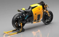 motorcycle, supercar, car, bicycle, yellow