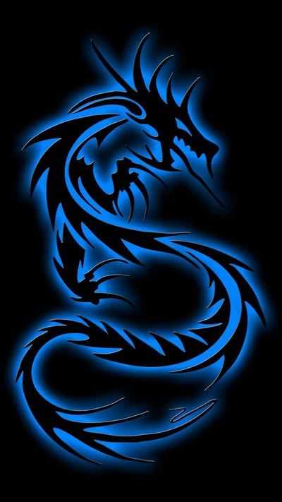 dragón, dragon blue neon, dragon neon, dragon neon tattoo, dragon tattoo