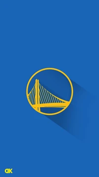 Logo des Golden State Warriors sur fond bleu