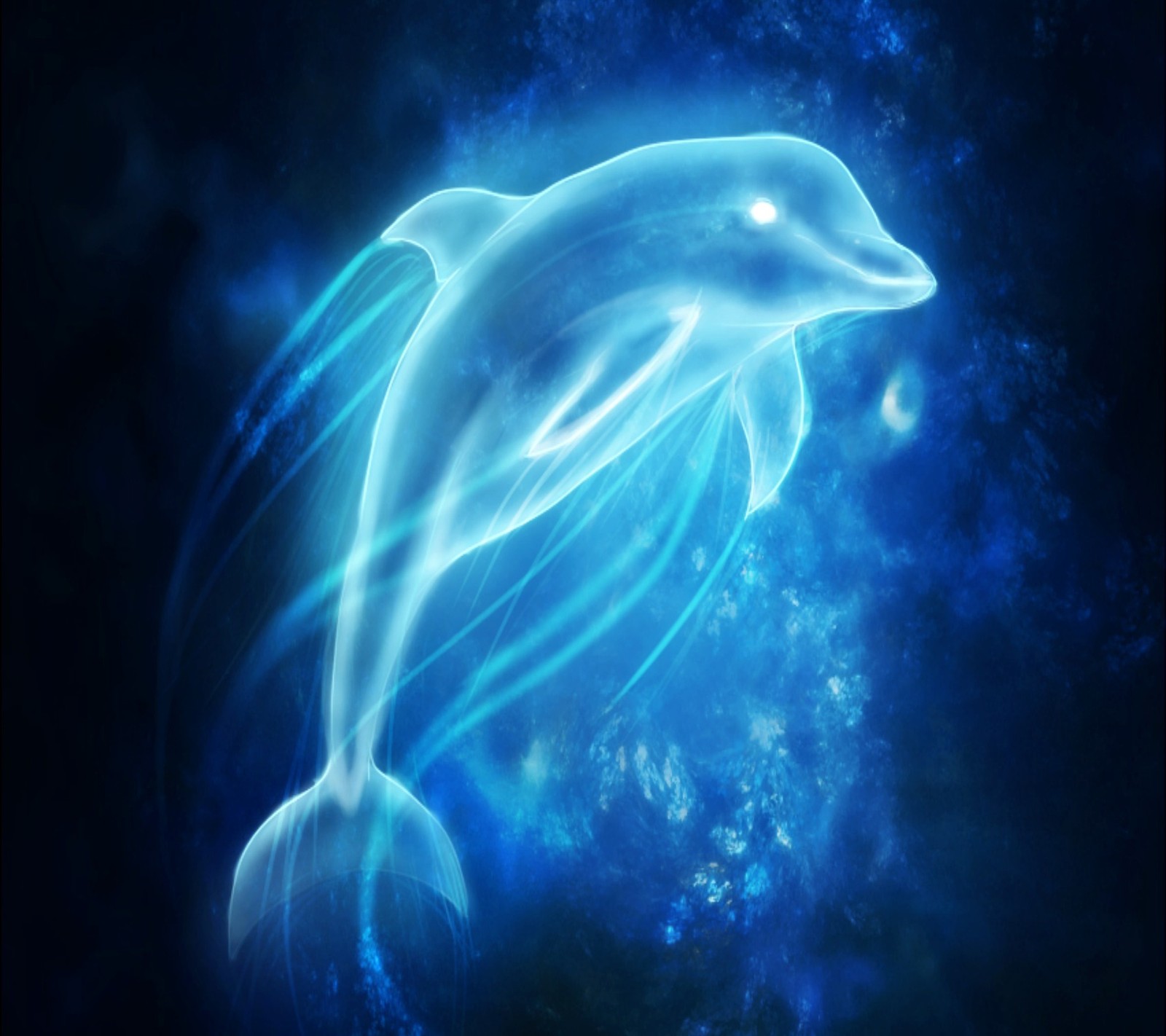 Dolphin in the water with a blue background (delfine, underwater)