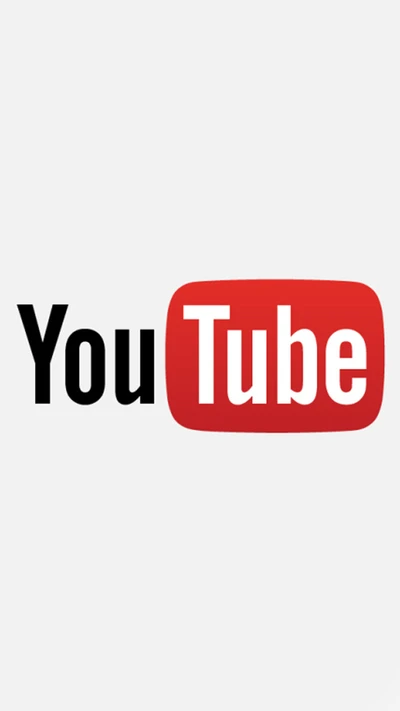 Logo YouTube sur un fond gris