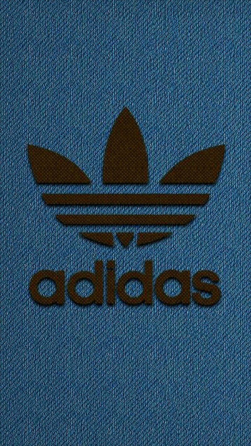 Логотип adidas на синем фоне (дизайн, джинсы, логотип, спорт)