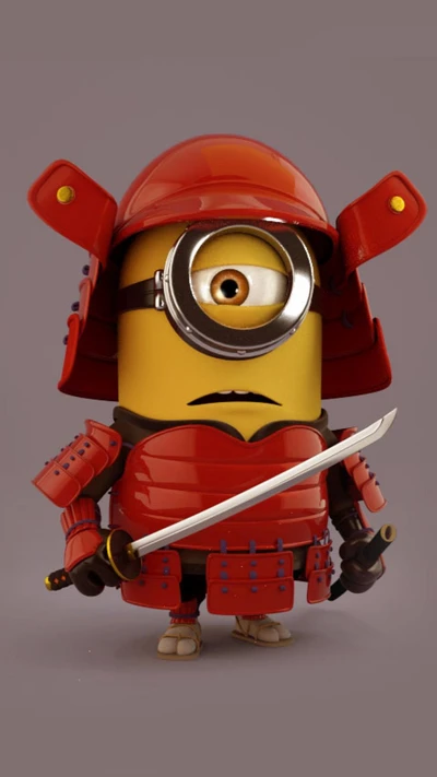 little, samurai, warrior minion